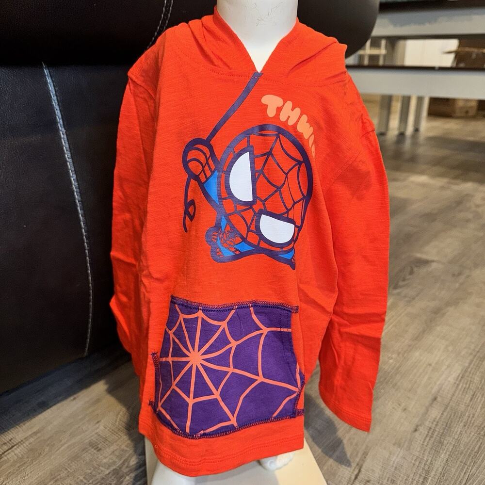 Marvel Spider-Man Boys 3T 2 Piece Hoodie Set Orange Amazon Essentials New